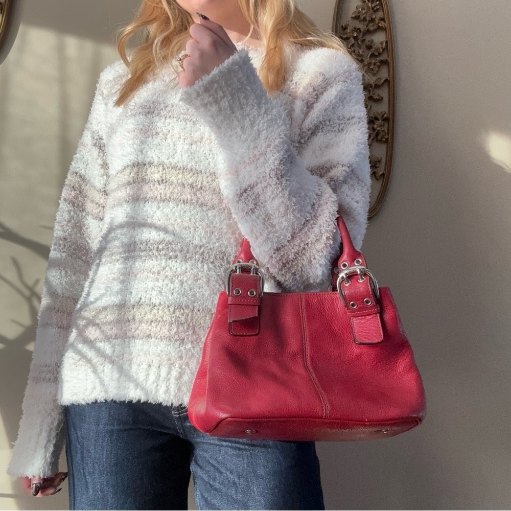 Tignanello Red Leather Handbag - Picture 8 of 8